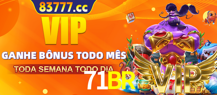 Banner promocional do 71BR oferecendo 100% de recompensas adicionais contínuas para quem fizer o login diário (Daily sign-in), com um mascote de coelho.