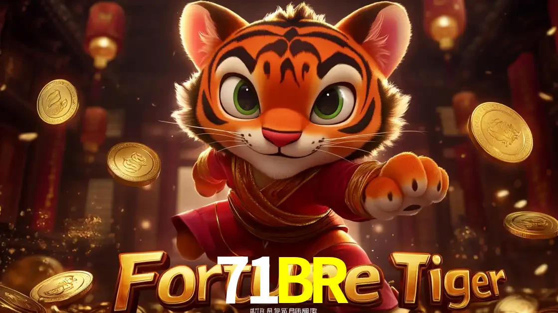 O carismático mascote do jogo de slot Fortune Tiger, um tigre fofo em pose de artes marciais, pronto para trazer sorte e multiplicadores de ganhos no cassino online 71BR.